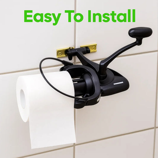 🎣 Fishing Reel Toilet Paper Holder