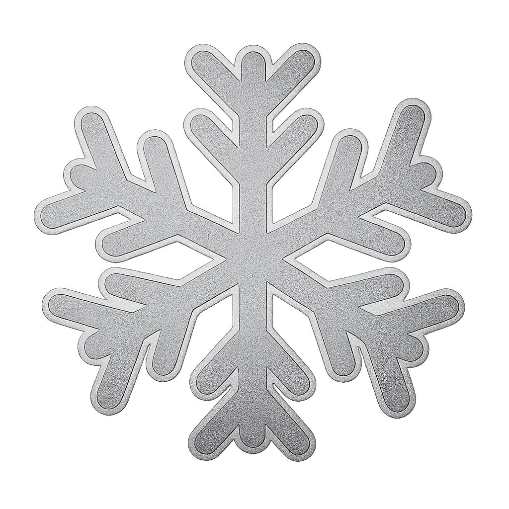 ❄️ Silver Snowflake Car Decal | Winter Car Sticker