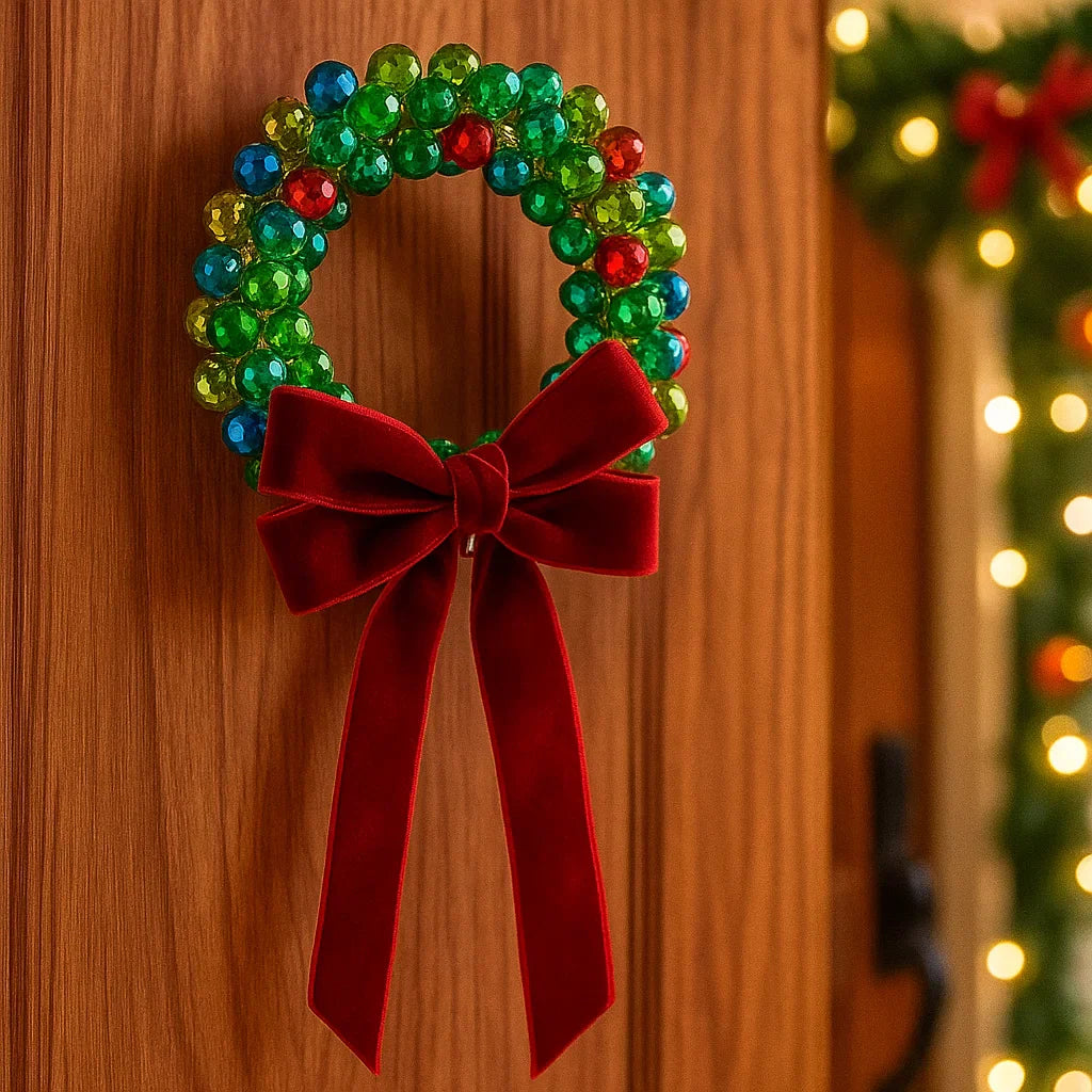 โจ Handmade Beaded Pendant Bow Design for Car Interior Decoration