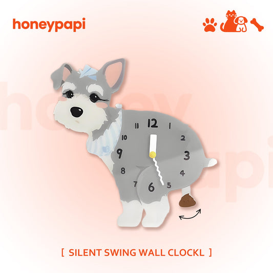 Small Dog Silent Wall Clock