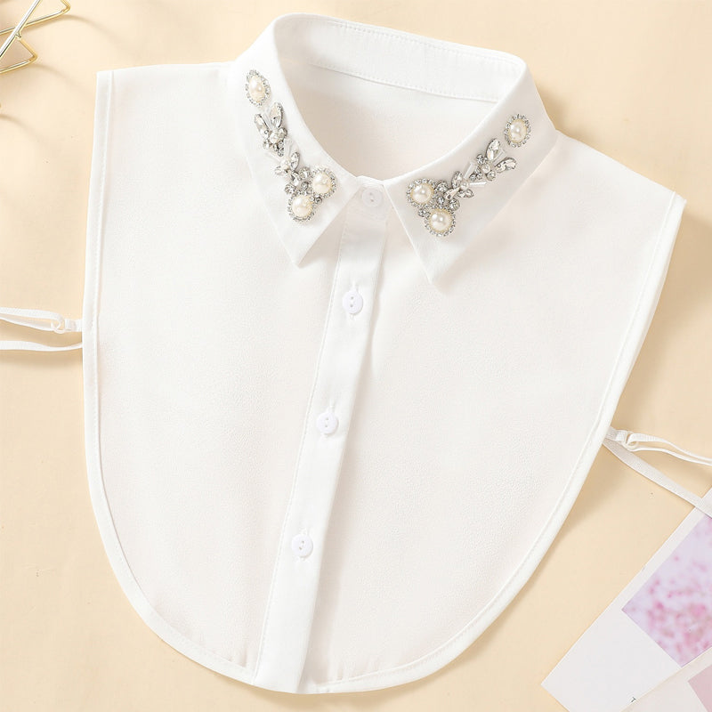 Diamond And Pearl Fake Collar