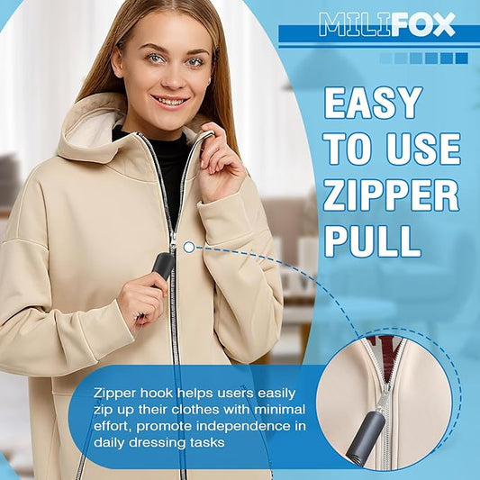 Button Hook with Zipper Pull