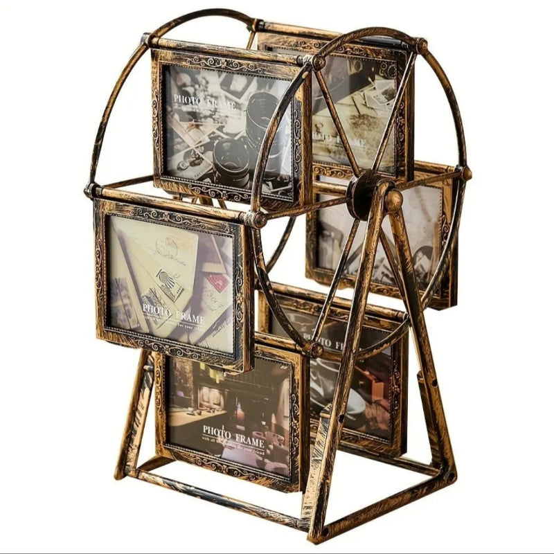 🎡Vintage Rotating Wheel Picture Frame🖼️