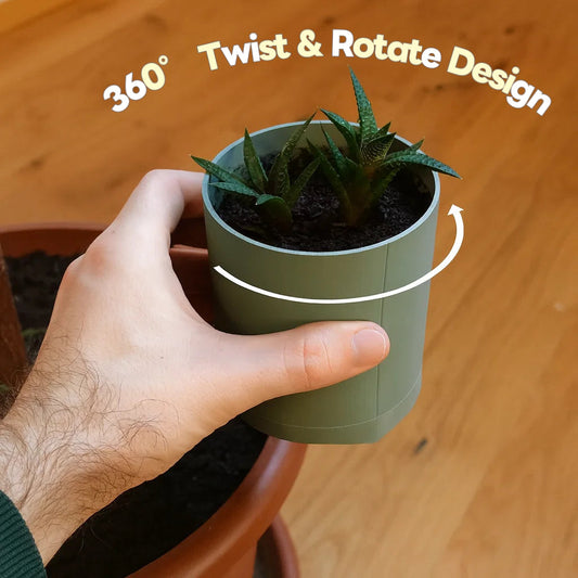 🌱3D Printed Rotating Twist Planter