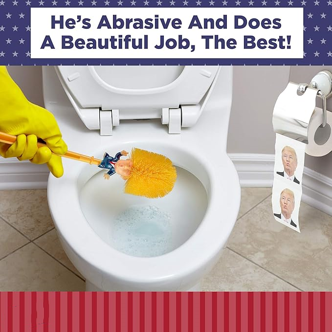 Iconic Hair Toilet Brush – Clean with Character