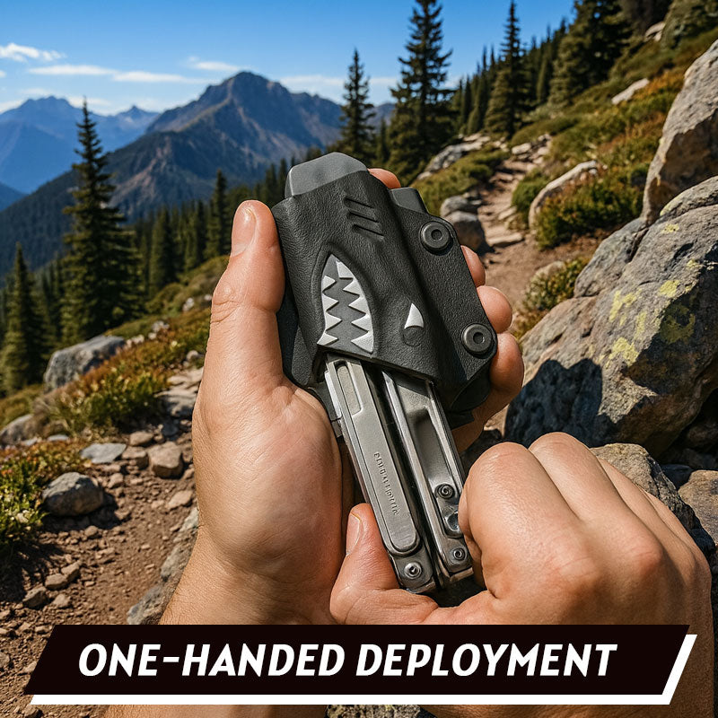 Multi-functional Folding Knife Back Clip Single-handed Sheath Cover