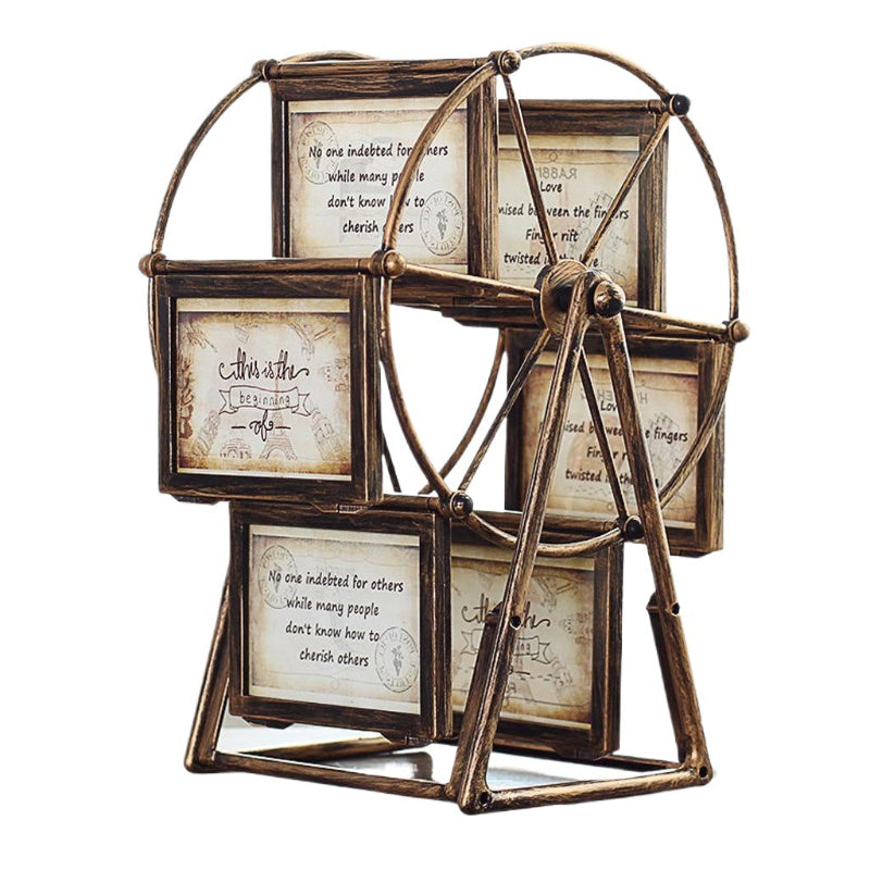 🎡Vintage Rotating Wheel Picture Frame🖼️