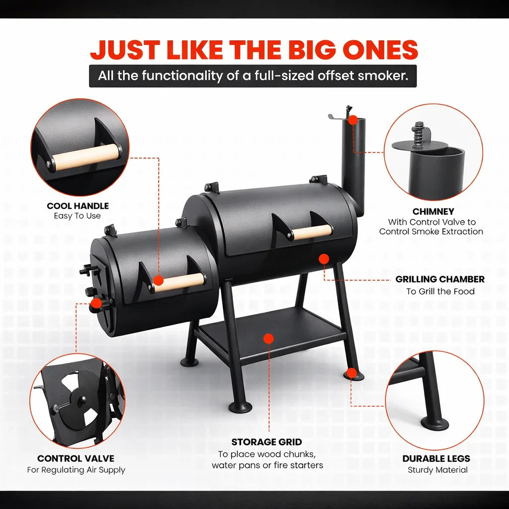🥩MINI SMOKERE COMPACT BBQ SMOKER
