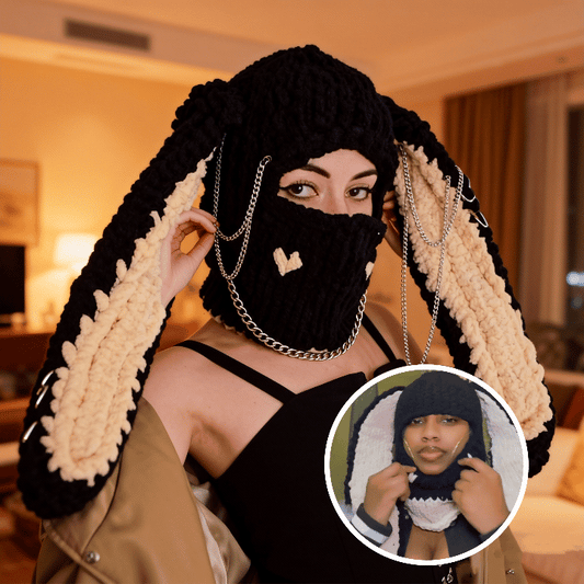 Knit Plush Bunny Hat