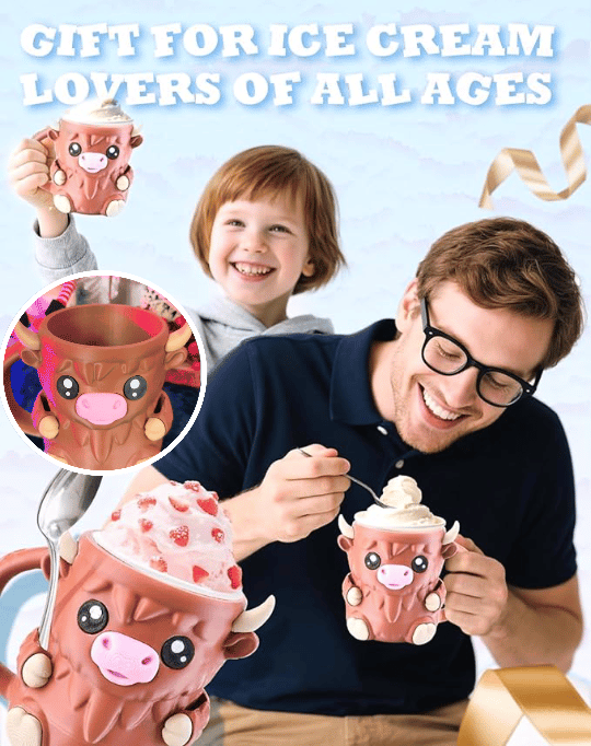 Highland beef ice cream cup holder