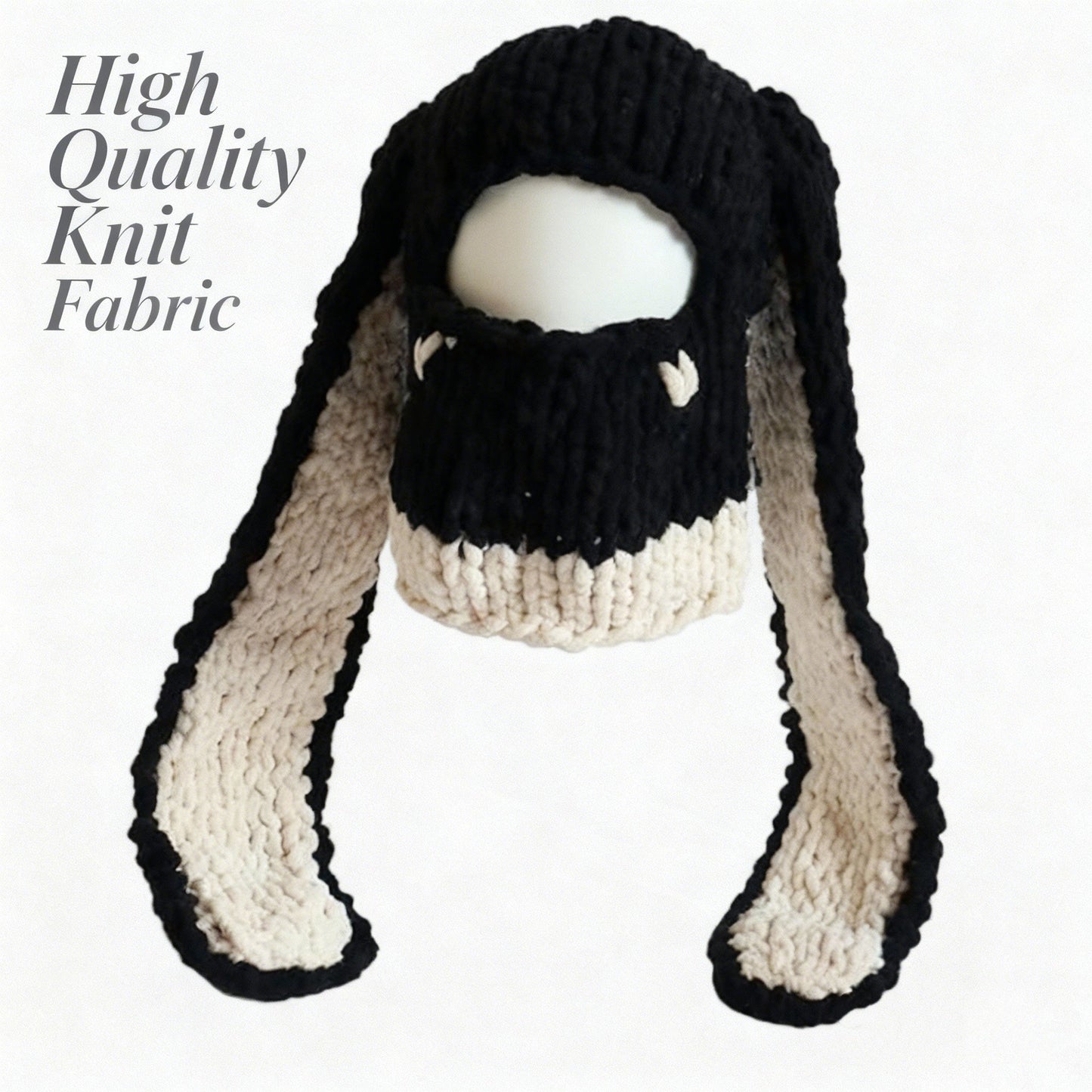 Knit Plush Bunny Hat